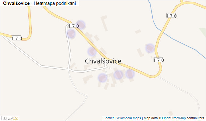 Mapa Chvalšovice - Firmy v části obce.