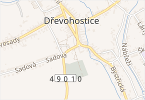 Holešovská v obci Dřevohostice - mapa ulice