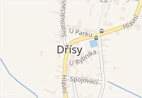 Dřísy v obci Dřísy - mapa části obce