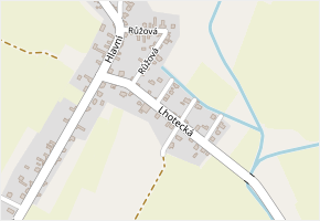 Lhotecká v obci Dřísy - mapa ulice