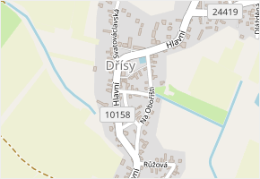 Spojovací v obci Dřísy - mapa ulice