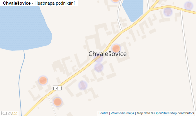 Mapa Chvalešovice - Firmy v části obce.