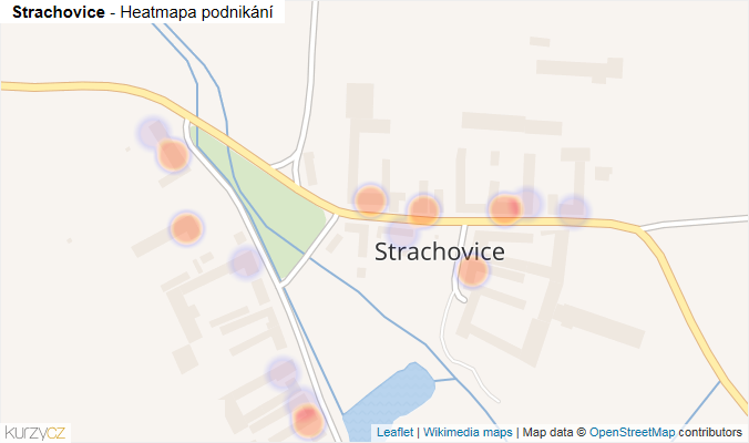 Mapa Strachovice - Firmy v části obce.