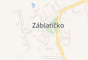 Záblatíčko v obci Dříteň - mapa části obce