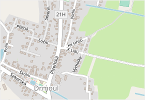 K Lidu v obci Drmoul - mapa ulice