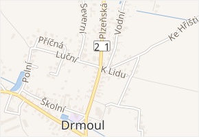 Plzeňská v obci Drmoul - mapa ulice