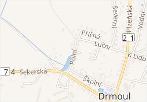 Polní v obci Drmoul - mapa ulice