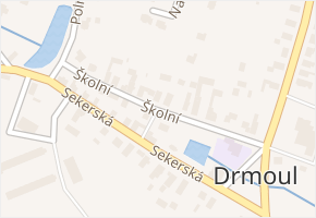 Školní v obci Drmoul - mapa ulice