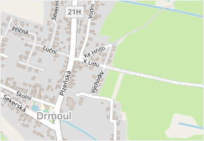 Východní v obci Drmoul - mapa ulice