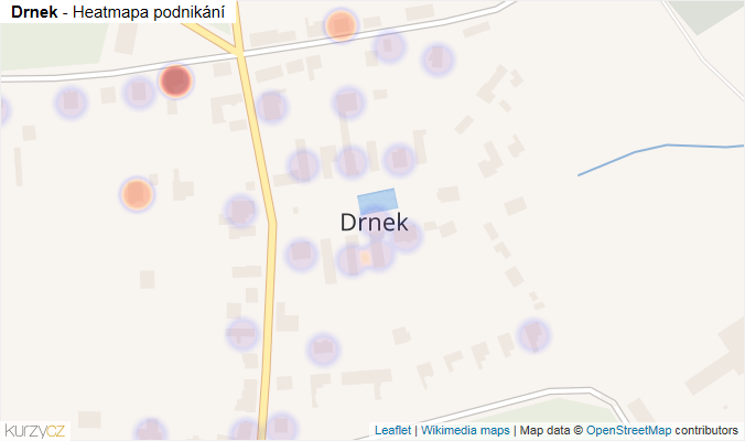 Mapa Drnek - Firmy v části obce.