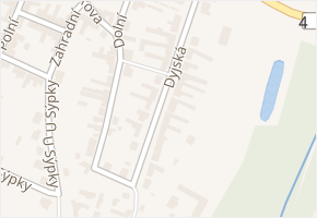 Dyjská v obci Drnholec - mapa ulice