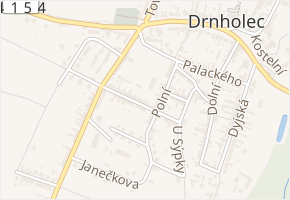 Hornická v obci Drnholec - mapa ulice