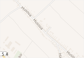 Husova v obci Drnholec - mapa ulice