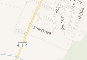 Janečkova v obci Drnholec - mapa ulice