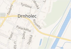 Kostelní v obci Drnholec - mapa ulice
