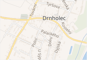 Palackého v obci Drnholec - mapa ulice