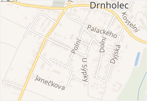 Polní v obci Drnholec - mapa ulice