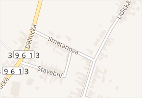 Smetanova v obci Drnholec - mapa ulice