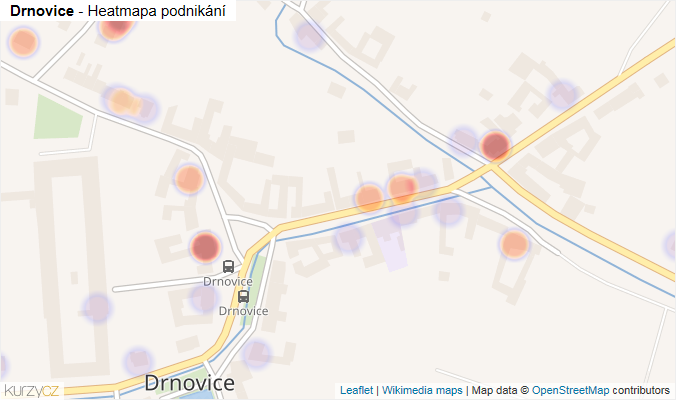 Mapa Drnovice - Firmy v části obce.