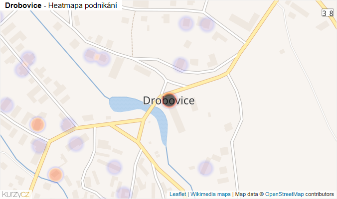 Mapa Drobovice - Firmy v části obce.