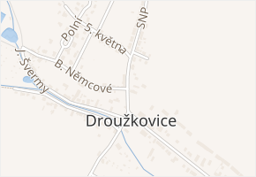 B. Němcové v obci Droužkovice - mapa ulice