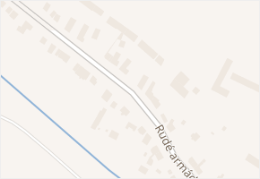 Rudé armády v obci Droužkovice - mapa ulice