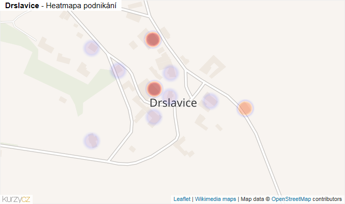 Mapa Drslavice - Firmy v části obce.
