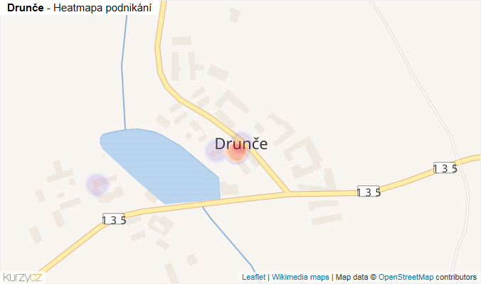 Mapa Drunče - Firmy v části obce.