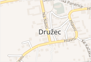 Družec v obci Družec - mapa části obce