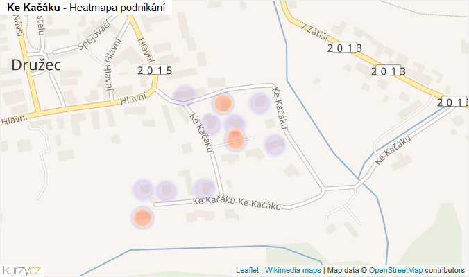 Mapa Ke Kačáku - Firmy v ulici.