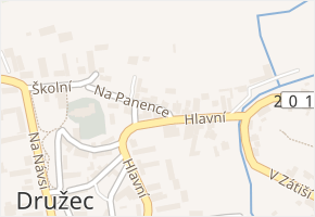 Na Panence v obci Družec - mapa ulice