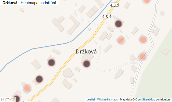 Mapa Držková - Firmy v obci.