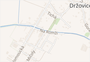Na Romži v obci Držovice - mapa ulice