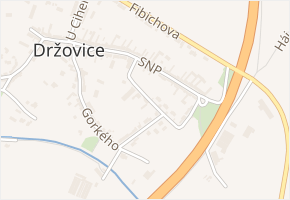 Pod školou v obci Držovice - mapa ulice