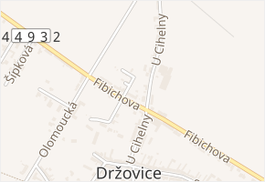 Úzká v obci Držovice - mapa ulice