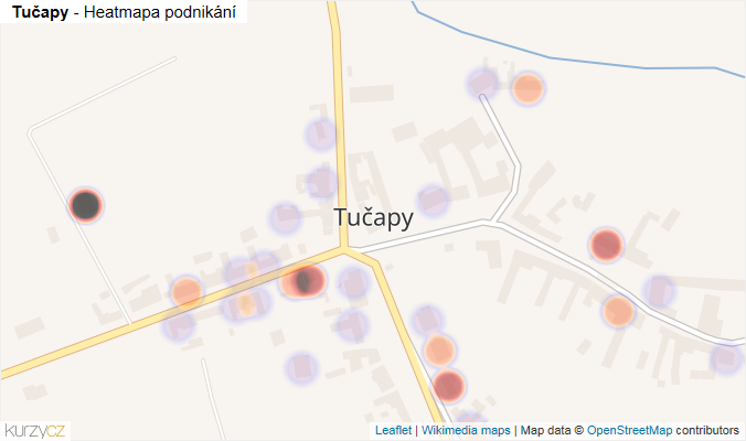 Mapa Tučapy - Firmy v části obce.