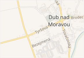 Tyršova v obci Dub nad Moravou - mapa ulice