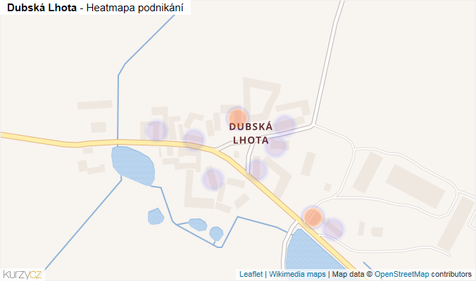 Mapa Dubská Lhota - Firmy v části obce.