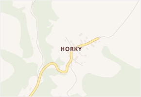 Horky v obci Dubá - mapa části obce
