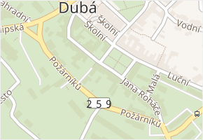 Masarykovo náměstí v obci Dubá - mapa ulice