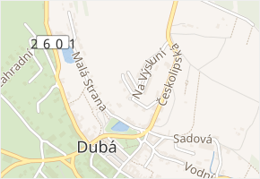 Na Výsluní v obci Dubá - mapa ulice