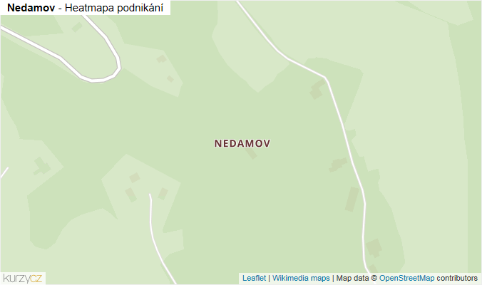 Mapa Nedamov - Firmy v části obce.