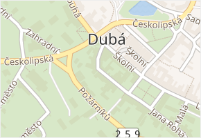 Poštovní v obci Dubá - mapa ulice
