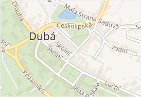 Školní v obci Dubá - mapa ulice