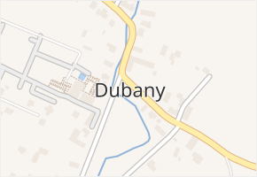 Dubany v obci Dubany - mapa části obce