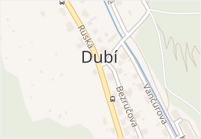 Dubí v obci Dubí - mapa části obce