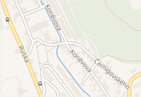 Koněvova v obci Dubí - mapa ulice