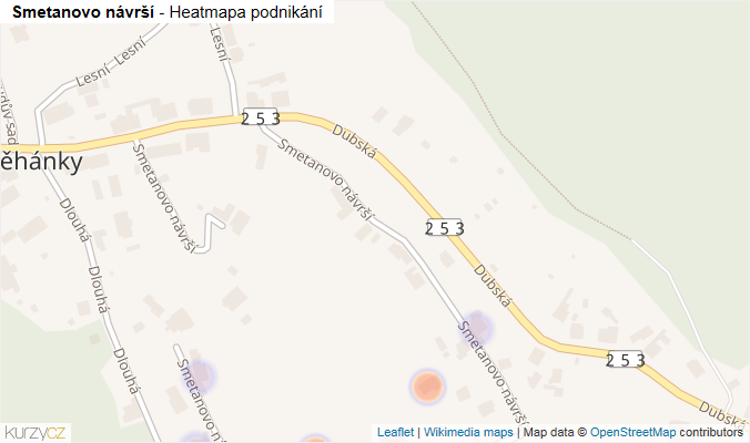 Mapa Smetanovo návrší - Firmy v ulici.