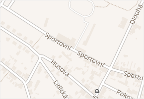 Sportovní v obci Dubí - mapa ulice