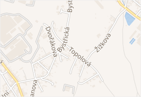 Topolová v obci Dubí - mapa ulice